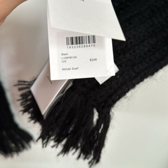 John Elliot Mohair Black Scsrf NWT - Picture 6 of 6
